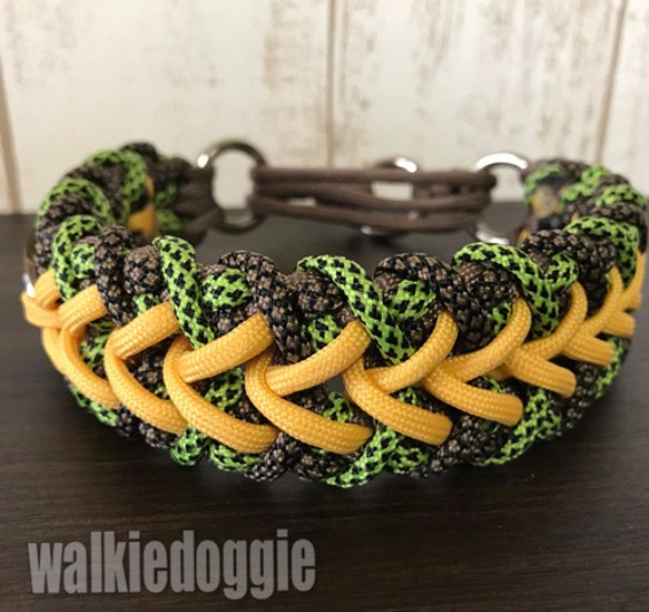 パラコード手編み首輪#444 小型犬〜超大型犬向き ハーフチョークマーティンゲール 人気・おすすめ｜使いやすい・旅行におすすめ 品質保証 全国発送 日本国内発送・最短翌日お届け