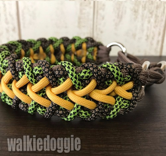 パラコード手編み首輪#444 小型犬〜超大型犬向き ハーフチョークマーティンゲール 人気・おすすめ｜使いやすい・旅行におすすめ 品質保証 全国発送 日本国内発送・最短翌日お届け