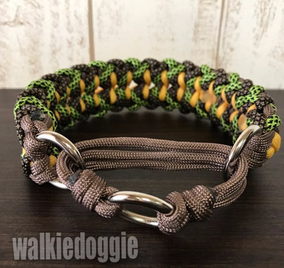 パラコード手編み首輪#444 小型犬〜超大型犬向き ハーフチョークマーティンゲール 人気・おすすめ｜使いやすい・旅行におすすめ 品質保証 全国発送 日本国内発送・最短翌日お届け