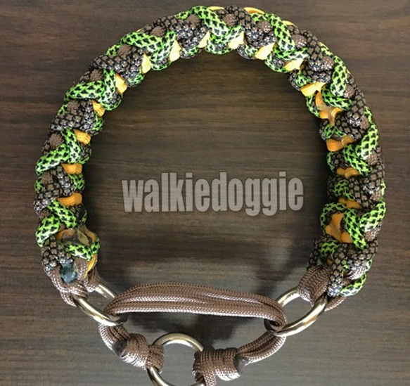 パラコード手編み首輪#444 小型犬〜超大型犬向き ハーフチョークマーティンゲール 人気・おすすめ｜使いやすい・旅行におすすめ 品質保証 全国発送 日本国内発送・最短翌日お届け