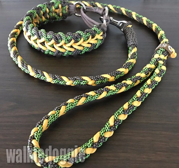 パラコード手編み首輪#444 小型犬〜超大型犬向き ハーフチョークマーティンゲール 人気・おすすめ｜使いやすい・旅行におすすめ 品質保証 全国発送 日本国内発送・最短翌日お届け