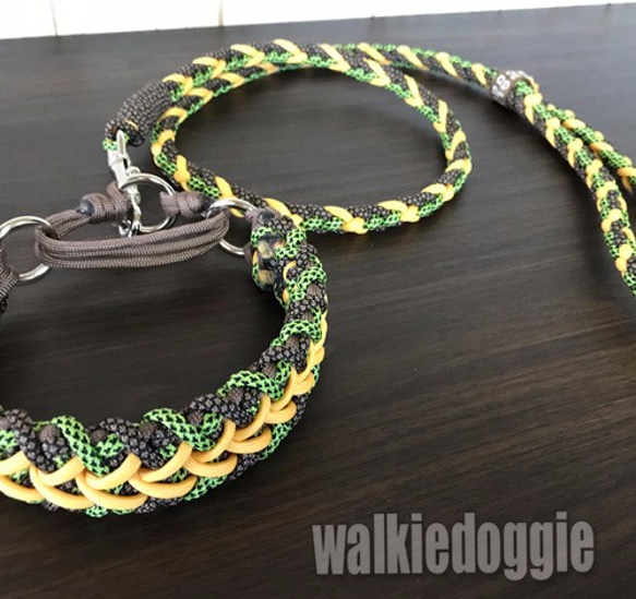 パラコード手編み首輪#444 小型犬〜超大型犬向き ハーフチョークマーティンゲール 人気・おすすめ｜使いやすい・旅行におすすめ 品質保証 全国発送 日本国内発送・最短翌日お届け