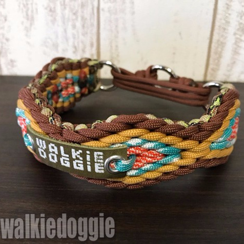 パラコードダイヤ首輪#452 小型犬〜超大型犬向きハーフチョーク