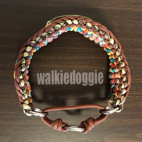 パラコード首輪❥太め❥ハーフチョーク　№034 パラコード首輪❥太め❥ハーフチョーク №034 パラコード手編み幅広首輪#334
