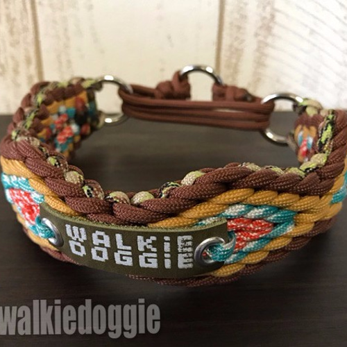 パラコード❥首輪❥太め カッコカワイイ コンチョ付き №021 パラコード