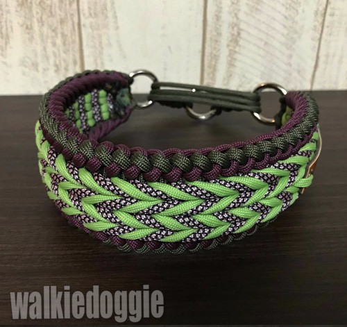 パラコード手編み幅広首輪#474 小型犬〜超大型犬向き ハーフチョークマーティンゲール