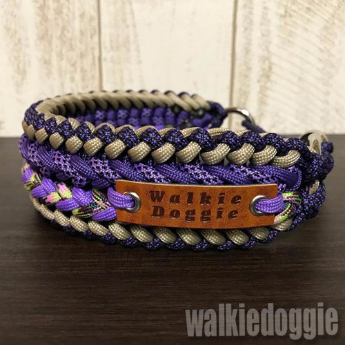 パラコード手編み幅広首輪#481 小型犬〜超大型犬向きハーフチョークマーティンゲール