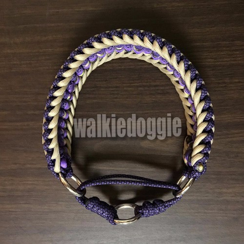パラコード手編み幅広首輪#481 小型犬〜超大型犬向きハーフチョークマーティンゲール