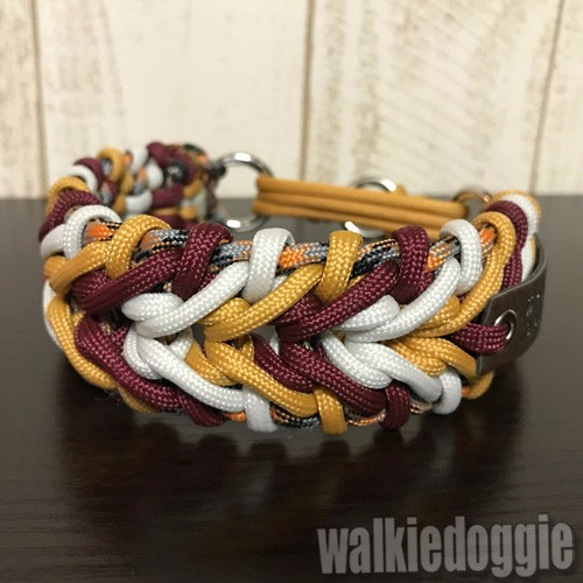 パラコードリード＆首輪　一体型　ハーフチョーク　ひまわり　№058 m86614888009_1.jpg?1690720254