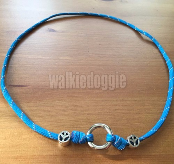 サイズ調節可・パラコード迷子札用ネックレス・リング付き：サイズXL