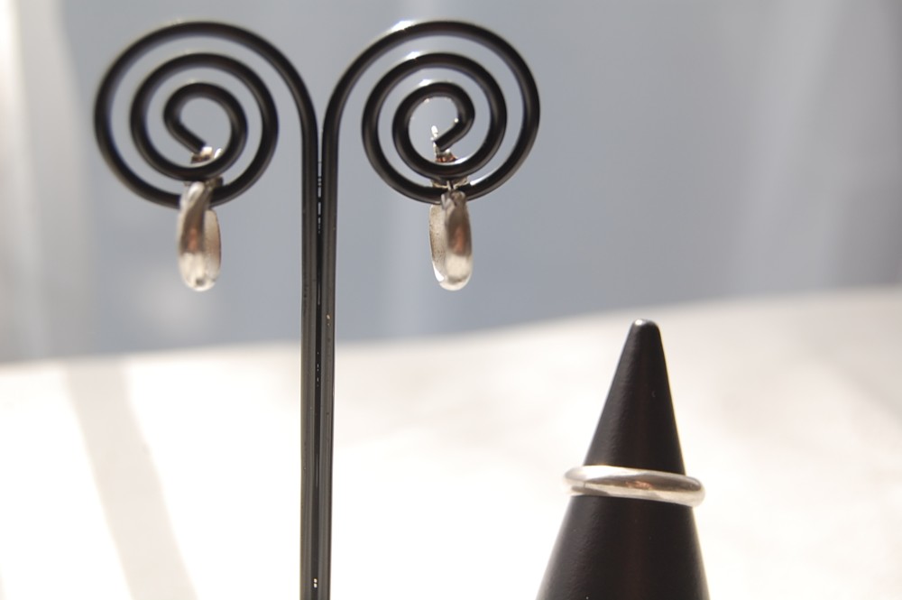 いつも付けていたいシンプルなピアス・イヤーカフセット［SILVER950］