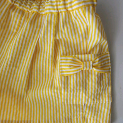 90～110：ショートパンツ黄色ストライプ 2枚目の画像