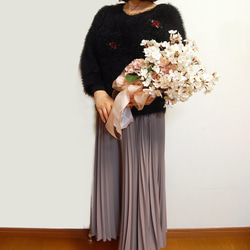 【再販・受注制作】桜クラッチブーケ＆ブートニア ウェディングドレスにも和装にも使えます！ 2枚目の画像