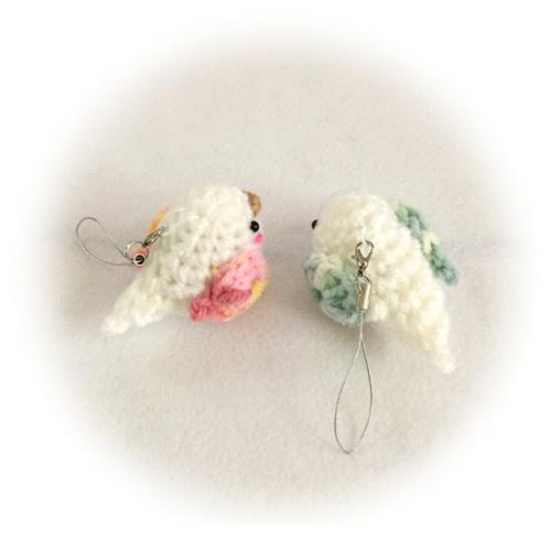 メルヘンバード☆小鳥 編みぐるみ ストラップ ハンドメイド 手作り 