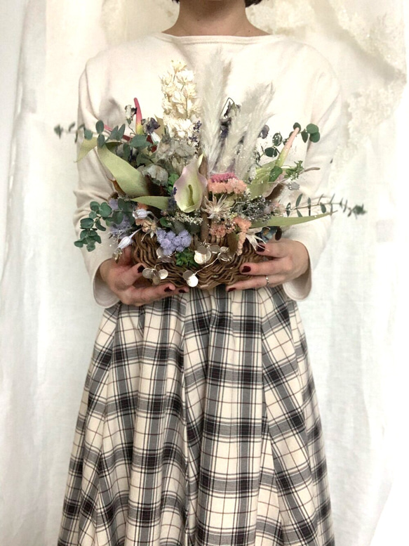 sweet Pastel basket 〜dry flower〜 6枚目の画像
