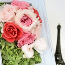 【ギフトラッピング無料】Bouquet dans le cadre/プリザーブドフラワー 3枚目の画像