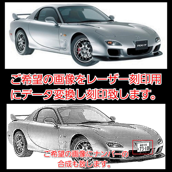 オーダーメイド受注 本革 ナンバープレートキーリング 3枚目の画像