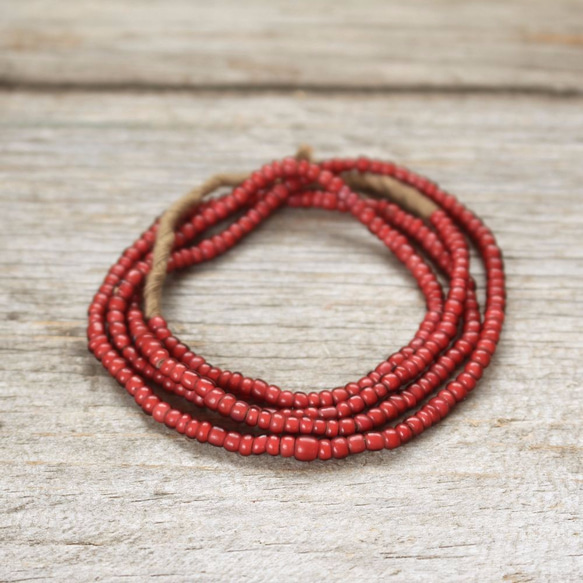 Vintage White Hearts Beads Red ヴィンテージホワイトハーツ金赤 Vintage White Hearts Beads Red ヴィンテージホワイトハーツ金赤