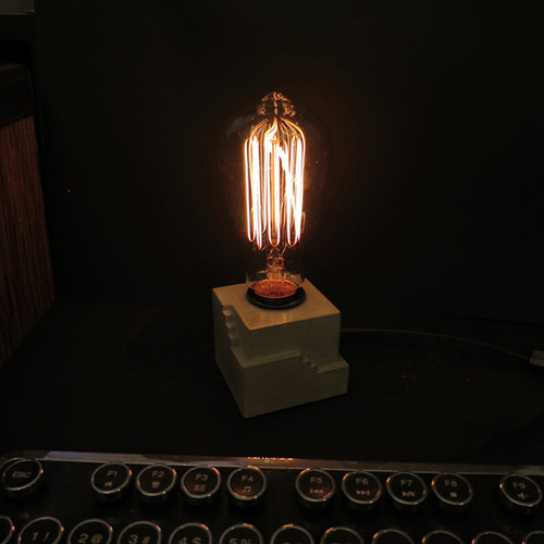 モルタルデスクランプ（エジソンランプ付き） スタンドライト