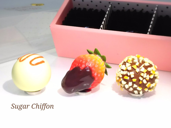 【送料無料】 ３種のチョコレートのマグネット♡ 4枚目の画像