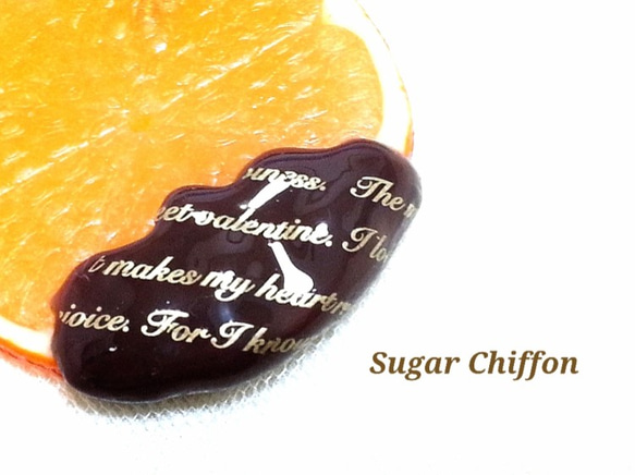 【送料無料】 とろ～りチョコレートがけオレンジキーホルダー♡ 3枚目の画像