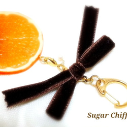 【送料無料】 とろ～りチョコレートがけオレンジキーホルダー♡ 4枚目の画像