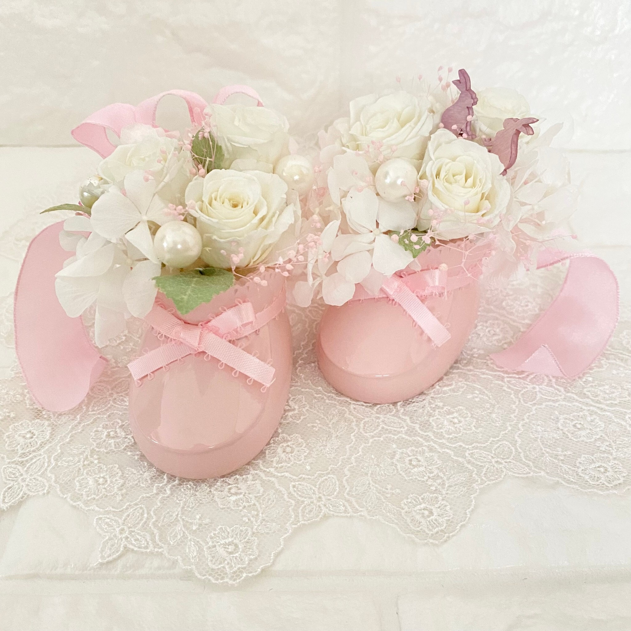 幸せのベビーシューズ     -ピンクシューズ