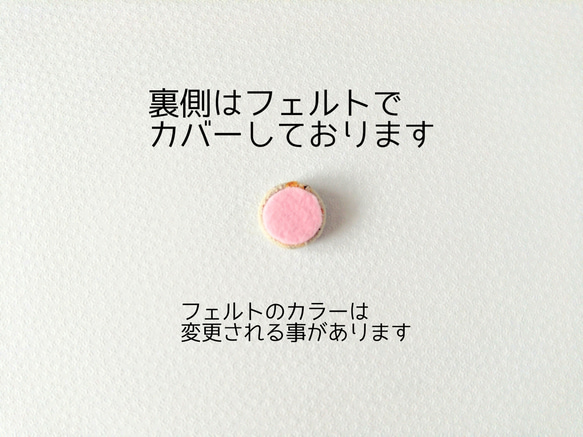 送料無料★ボルドーレザー×ホワイトエナメルのピアス 4枚目の画像