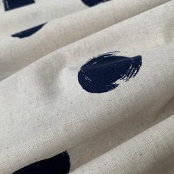 綿麻キャンバスの水玉スカート 3枚目の画像