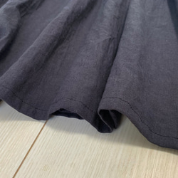 cottonリネンのギャザースカート　チャコールグレー 9枚目の画像