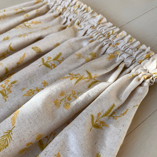 当店ロングセラー♪ミモザ cottonリネンギャザースカート 生成り 当店ロングセラー♪ミモザ cottonリネンギャザースカート 生成り