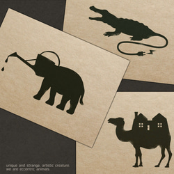 eccentric animal ポストカードセット 1枚目の画像