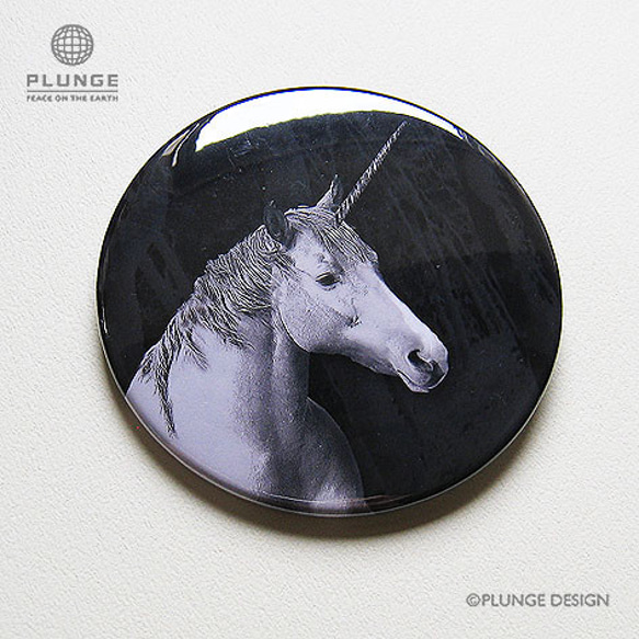 アートBIG缶バッジ 「unicorn」 2枚目の画像