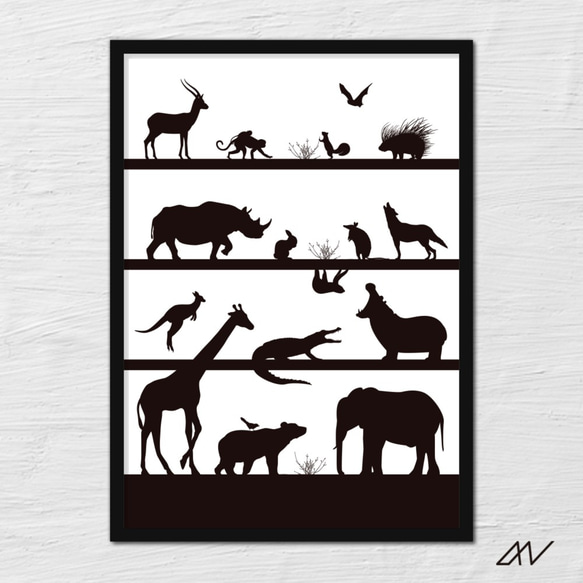 アート＆インテリア ポスター vol.1   - MONOTONE ANIMALS - 1枚目の画像