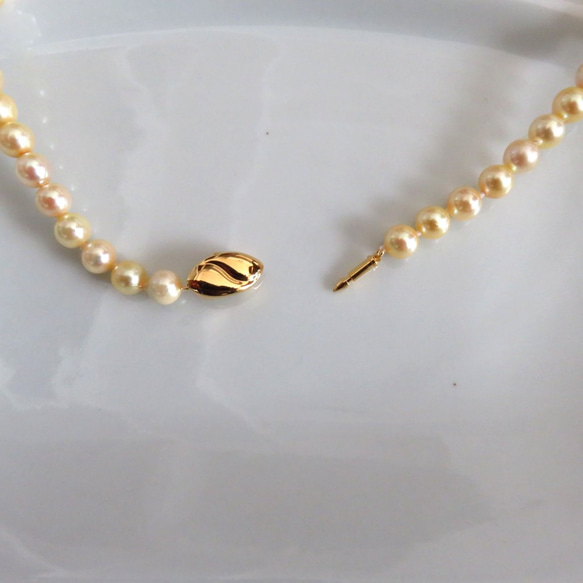 【30％OFF】【上質】ゴールドのあこや真珠　ネックレス　MN1115-002 4枚目の画像