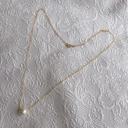 あこや真珠　スルーペンダント（ホワイト） K14GF MN0216-007 4枚目の画像