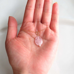 【40%OFF】ピンクの『モルガナイト』 天然石ペンダント 14KGF MN0316-012 5枚目の画像