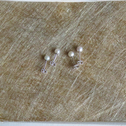 小さなあこやパール シンプルピアス ME0616-005 5枚目の画像