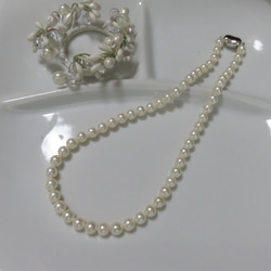 【高品質】7～7.5mmあこや真珠のネックレス　フォーマルOK!　 MN0117-004 6枚目の画像