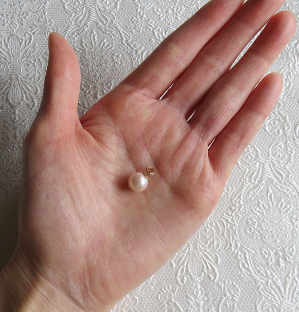 【訳あり】あこや真珠 14KGF シンプル ペンダント MN0217-013 2枚目の画像