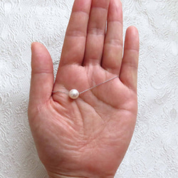 あこや真珠（花珠クラス）スルーペンダント  プラチナ MN0618-004 5枚目の画像