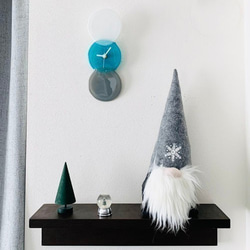 ガラスの壁掛け時計 Simple3 （クリアー×ホワイト）ギフトにもおすすめ 7枚目の画像