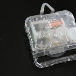 ガラスの壁掛け時計 Simple3 （クリアー×ホワイト）ギフトにもおすすめ 9枚目の画像