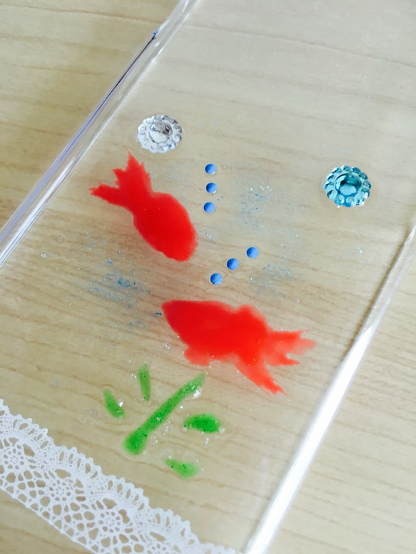 夏の金魚 携帯カバー iPhone6/6s 3枚目の画像