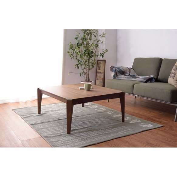 こたつテーブル 布団がずれない　WALNUT(ウォルナット）KT-108 長方形　105cm × 77.5cm（1050 KT 75cm H38cm ウォルナット