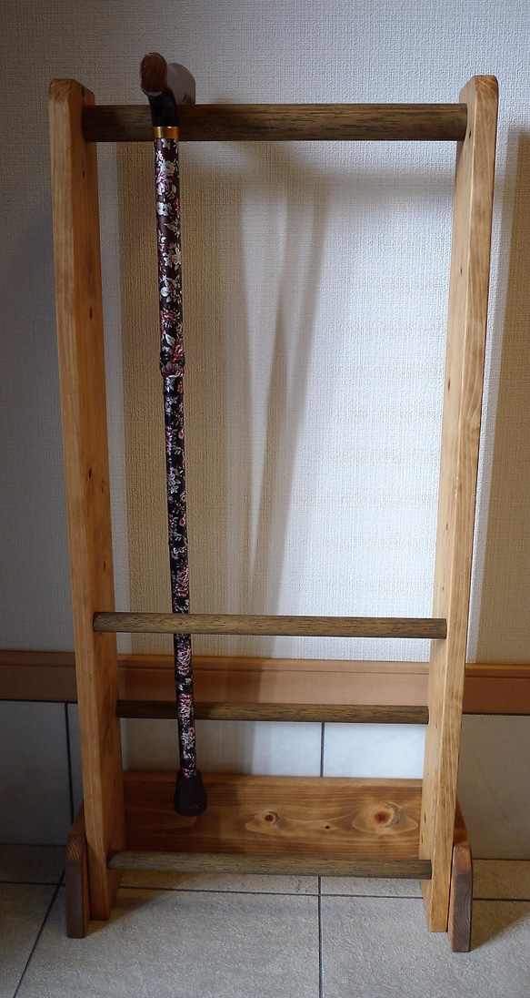 木製 ヒノキの杖立て 屋内用 傘立て Cham's * Style 通販 3223364