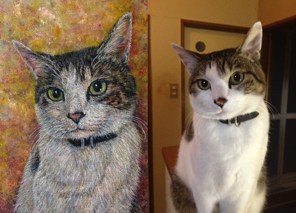 ペットの肖像画　油彩 3枚目の画像