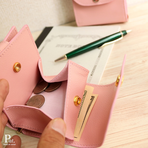 マネークリップ 小さい財布 【ベーシック Pat.mini ピンク マネークリップ 小さい財布 【ベーシック Pat.mini ピンク