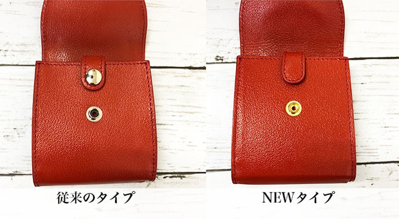 マネークリップ 小さい財布 【ベーシック Pat.mini ピンク】 レザー メンズ レディース 財布 革 プレゼント 6枚目の画像