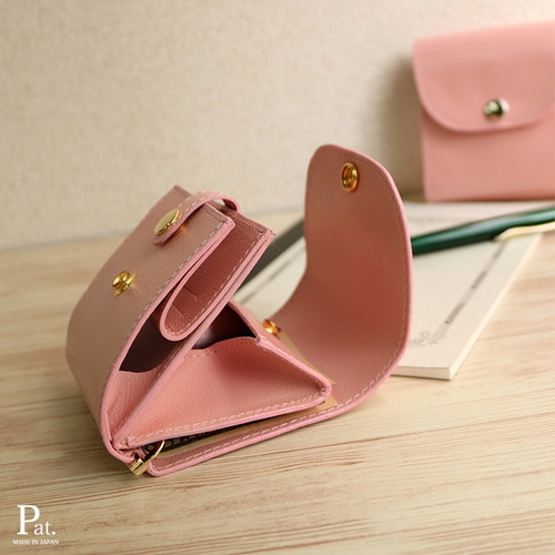 マネークリップ 小さい財布 【ベーシック Pat.mini ピンク